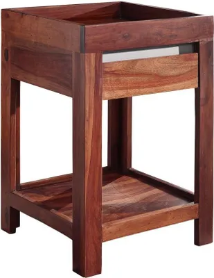 Image de MASSIVMOEBEL24 | Table d'appoint 40x40 Palissandre laqué Noble unique SYDNEY #136