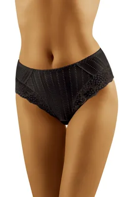 Zdjęcie produktu dla Wol-Bar eco-di czarny 2xl majtki wysokie figi