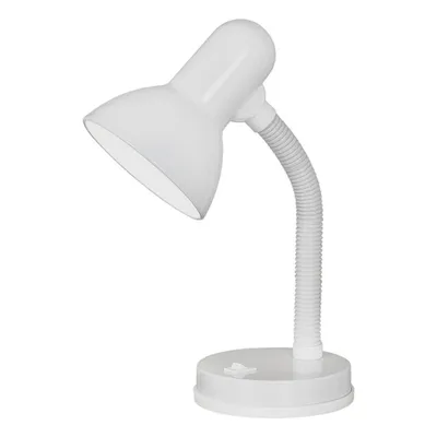 Produktbild von EGLO Tischlampe Basic, 1 flammige Tischleuchte, Schreibtischlampe aus Stahl und Kunststoff, Farbe: Weiß, Fassung: E27