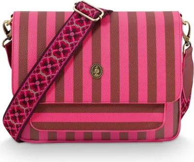 Produktbild von Pip Studio Fenna Cross Body Bag Medium Stripe Pink 25x7x20cm