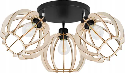 Obrázok produktu pre Moderná LED stropná lampa z dreva