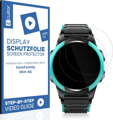 Produktbild von 2x 3D Schutzfolie für SaveFamily Slim 4G Display Folie Flexibel Full Cover