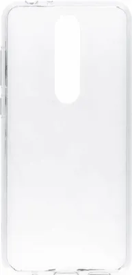 A clear phone case shown from the front.