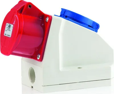 Produktbild von HEDI 97001 Wand-Kombidose 400V 16A 1x CEE 5x16 A / 400 V, 1x Schuko 250 V für Außen