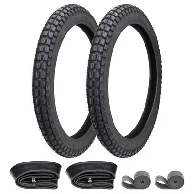 Zdjęcie produktu dla Zestaw opon Kenda K262 2.75-19 Enduro Motocross z dętką i taśmą do obręczy - Opony terenowe do 19 cali