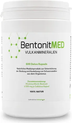 Produktbild von Bentonit MED Detox Kapseln 600 Stück Medizinprodukt