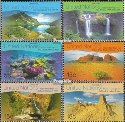 Produktbild von Briefmarken UNO - New York 1999 Mi 809-814 (kompl.Ausg.) gestempelt Kultur- und Naturerbe
