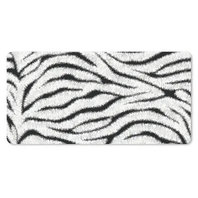 Produktbild von MuchoWow® Mauspad Mousepad Tiermuster - Zebra - Weiß 60x30 cm - Mousepads - Maus Mat - Pad - Mausunterlage - Nachhaltig