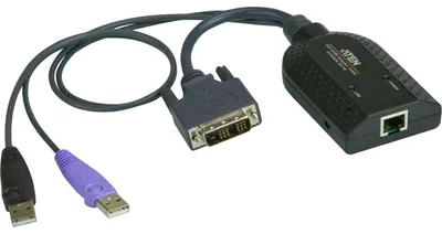 Zdjęcie produktu dla ATEN KA7166, USB, DVI-D, Czarny, Plastik, 136 g, 5,6 cm