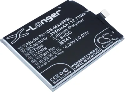 Image de TECHTEK Batterie compatible avec [MeiZu] M462U, MX4 Pro, MX4SWDS0 remplace BT41, pour N0004720, pour US525972H4