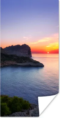 Produktbild von MuchoWow® Poster Meer - Felsen - Berge - Natur 20x40 cm - Plakat - Foto