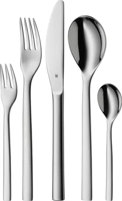 Produktbild von WMF Atria Besteckset, 12 Personen, 60-teilig, Monobloc-Messer, Cromargan Edelstahl poliert, glänzend, spülmaschinengeeignet