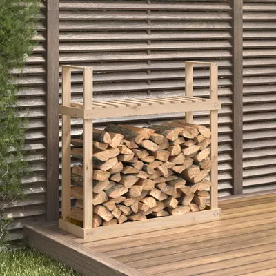 Produktbild von The Living Store Kaminholzregal 110x35x108,5 cm Massivholz Kiefer