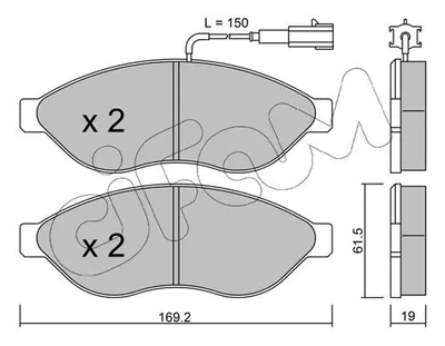 Produktbild von CIFAM Bremsbeläge Satz Vorne Bremsklötze für FIAT Ducato Kastenwagen (250, 290) 822-708-1