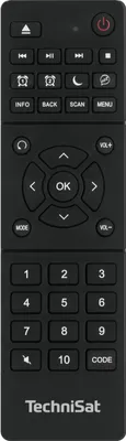 Image de TECHNISAT Universalfernbedienung für DAB+ Radios lernbar sw TECHNICONTROL