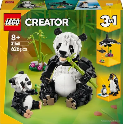 Produktbild von Lego Creator 3in1 Wilde Tiere: Pandafamilie, 626 Teile, 3 bewegliche Modelle