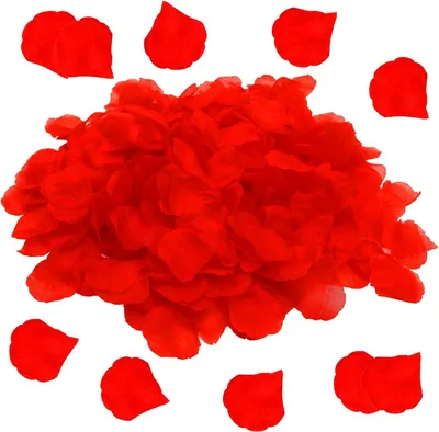 Produktbild von 1200 künstliche rote Blütenblätter, Rosenblätter – für Hochzeiten, Valentinstag, Tischdekorationen, Geburtstage und romantische Anlässe