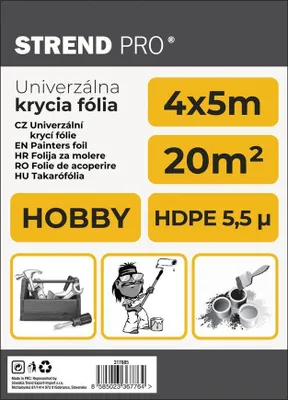 Image de Film de protection Strend Pro Hobby, pour peinture, 4x5 m, 6µ, de recouvrement 5 pièces