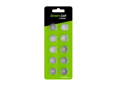 Image de Piles Green Cell CR2025 160 mAh, 3 V, lot de 5