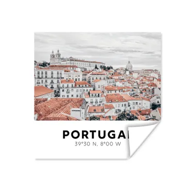 Produktbild von MuchoWow® Poster Portugal - Lissabon - Häuser 100x100 cm - Babyzimmer