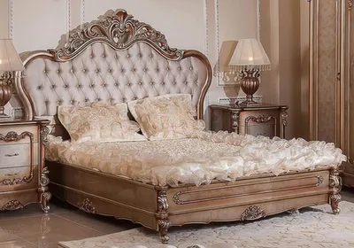 Produktbild von Casa Padrino Luxus Barock Doppelbett Grau / Kupfer / Silber - Prunkvolles Massivholz Bett - Luxus Schlafzimmer Möbel im Barockstil - Barock Möbel - Barock Einrichtung - Edel & Prunkvoll