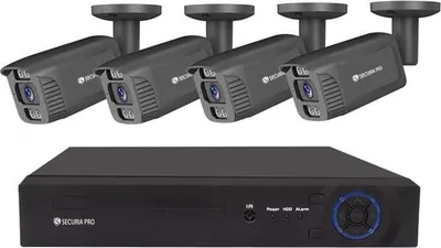 Obrázok produktu pre Kamerový set Securia Pro NVR4CHV4S-B IP, 4Mpx, 4 kamery, PoE NVR, čierna