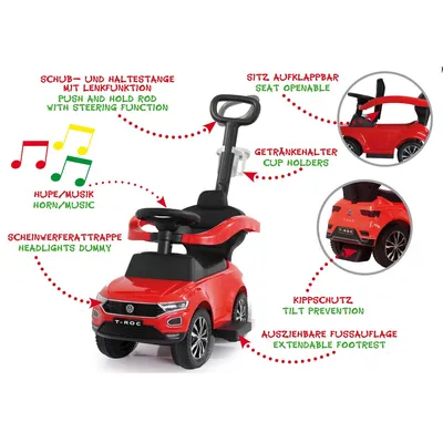 Produktbild von JAMARA VW T-Roc - Junge/Mädchen - 6 Monat( e) - 4 Rad/Räder - Batterien erforderlich - Schwarz - Rot - 4,12 kg