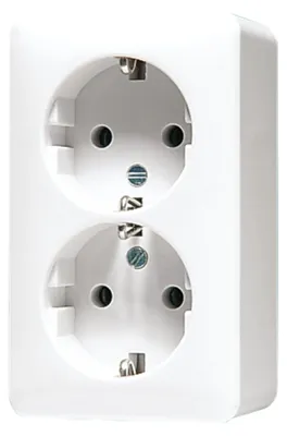 Productafbeelding van Jung stopcontact SCHUKO 6020KIAWW, 2-voudig (6020KIAWW)