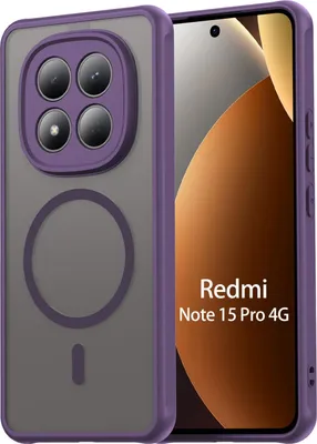 Produktbild von betterfon Matt Case für Xiaomi Redmi Note 15 Pro 4G, Handyhülle, Schutzhülle, Kratzfest, Matt- Lila
