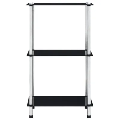 Immagine prodotto di Scaffale a 3 Livelli Nero 40x40x67 cm in Vetro Temperato