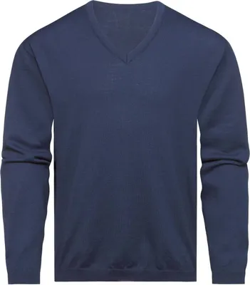 Produktbild von Greiff STRICK Herren Pullover Langarm V-Neck Regular-Fit Marine M