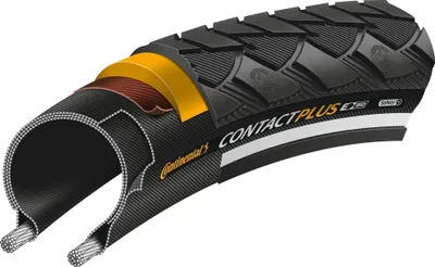 Zdjęcie produktu dla 2 opony Continental Contact Plus, rozmiar 42-584, z technologią Reflex SafetyPlusBreaker, przeznaczone do rowerów 27,5x1 1/2