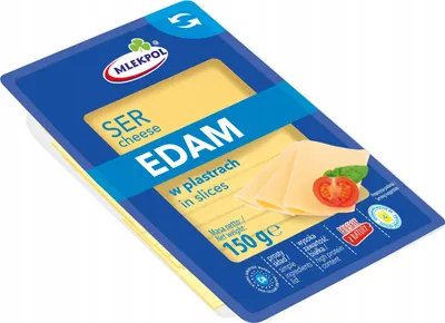 Zdjęcie produktu dla Ser Edam plastry 150g SM MLEKPOL