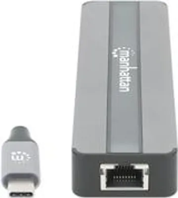 Obrázek produktu pro Manhattan 153928, Kabel, USB 3.2 Gen 1 (3.1 Gen 1) Type-C, 87 W, 10,100,1000 Mbit/s, Černá, Stříbrná, MicroSD (TransFlash), SD