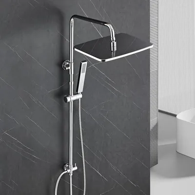 Produktbild von Görbach Edelstahl Duschset ohne Armatur, XXL Kopfbrause 35x25 cm Chrom
