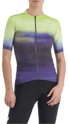 Produktbild von Damen-Radtrikot Sportful Flow Supergiara-Lila/Lime-M