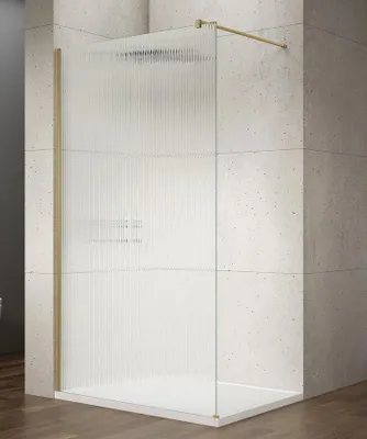 Immagine prodotto di Pannello doccia angolare Gelco VARIO GOLD MATT, vetro effetto nordico, 1200 mm