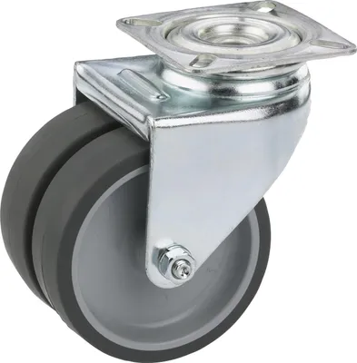 Produktbild von Lenkrolle mit Platte 50 x 18 mm, Tragkr. 80 kg