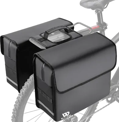 Zdjęcie produktu dla Podwójna torba rowerowa 36 l, wodoodporna, na bagażnik, na rower