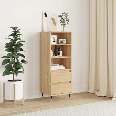 Productafbeelding van Maison Exclusive - Hoge kast Sonoma-eikenhout, 40x36x110 cm, houtvezel