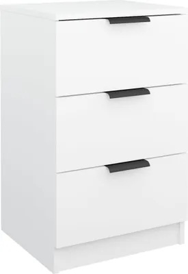 Image de vidaXL Table de nuit blanc 40x36x65 cm