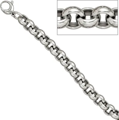 Produktbild von JOBO Erbsarmband 925 Sterling Silber rhodiniert 21 cm Armband Karabiner
