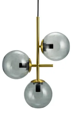 Produktbild von Pendelleuchte LED, Hängelampe, Deckenlampe Pendel, Pendellampe Esstisch, Pendelleuchte für Wohnzimmer, Skandinavische Design, Como Glas/Messing