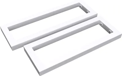 Produktbild von doporro Wandkonsole 45x3x15 cm rostfreie Edelstahl Weiß Wandhalter rechteckig Träger Regalträger Regalhalter (2 Stück) WH01