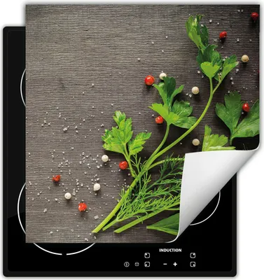 Immagine prodotto di DarHaus Piastra di copertura per fornelli 60x52 cm Tappetino antiscivolo Roll-up, verde - Spezie