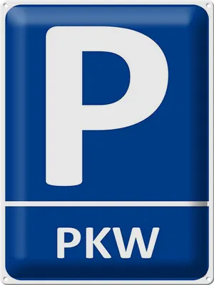 Produktbild von Blechschild Parkplatz, 40 x 30 cm, Blechschilder Parking