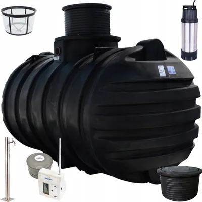 Zdjęcie produktu dla Kingspan Zbiornik Deszczowy Rainstore PRO 10000L | Czarny | Pompa | Czujnik