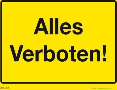 Produktbild von Fun - Sticker - Alles Verboten