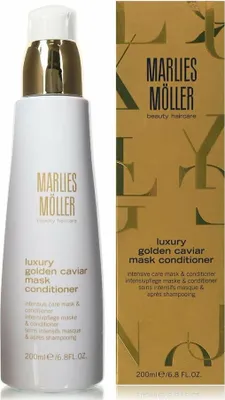 Productafbeelding van Marlies Möller Gouden Caviar Masker Conditioner, voor dames, professionele haarconditioner, geschikt voor alle haartypes en kleuren, voedend, 200 ml