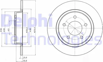 Produktbild von 2x DELPHI Bremsscheibe BG3930 für MAZDA 5 (CR19) 3 (BK) 3 (BL) 5 (CW) 40 8mm